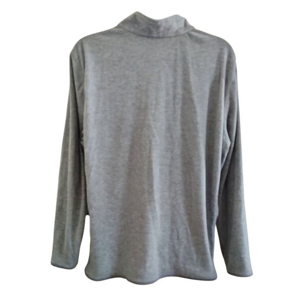 BCG Size 3XL Top 1/4 Zip Up Pullover Womens Long Sleeve Gray Relaxed Fit Cozy - Picture 5 of 8